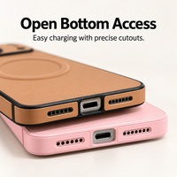 Étui de téléphone magnétique sans fil de luxe C0499 pour iPhone 11 12 13 14 15 16 18 Pro Max 17 Air, coque de téléphone couleur unie