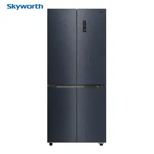 Skyworth 공장 OEM 다량 4 도어 500L 냉장고 바닥 냉동고 냉장고 가정용 네버라스 냉장고