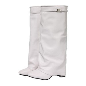 <span class=keywords><strong>Stivali</strong></span> alti da donna sopra il ginocchio con punta tonda, <span class=keywords><strong>zeppa</strong></span> coperta, cinturino con fibbia, <span class=keywords><strong>stivali</strong></span> alla moda all'ingrosso - Product Image 5