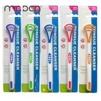 Nettoyeur de langue dentaire, grattoir, brosse de nettoyage du revêtement, grattoir en silicone et plastique, grattoir de langue en plastique