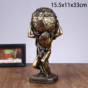Décoration d'intérieur <span class=keywords><strong>nordique</strong></span>, sculpture d'art de la <span class=keywords><strong>mythologie</strong></span> <span class=keywords><strong>grecque</strong></span>, statue en résine du dieu Atlas, figurines d'héros grecs, décoration artistique, ornement de table - Product Image 2