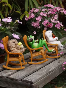 Nouveauté 2026 : Chaise à bascule miniature en résine créative (grenouille, lapin, hérisson) – Décoration <span class=keywords><strong>de</strong></span> <span class=keywords><strong>jardin</strong></span> durable, idéale comme cadeau – Vente en gros - Product Image 5