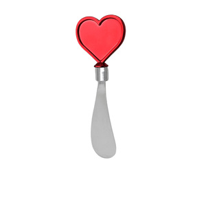 Heart Shape Butter Knife Cheese Spreader Avocado Jam Spreader Zinc Alloy Valentine'S Day Cake Decorating Tool Silver Color - Product Image 2