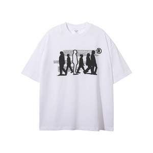 Camiseta Oversize para Hombre, Impresión Digital Directa, Camiseta Holgada de Algodón Pesado, Camiseta con Serigrafía, Ropa Hombre - Product Image 6