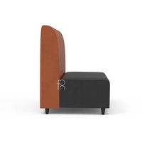 Sofá de café de doble color, silla moderna para restaurante y Hotel, muebles de comedor de diseño interior contemporáneo suave