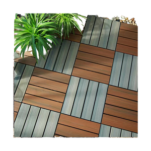 Hiện đại 30x30 & 60x60 spliced wooded WPC lồng vào nhau gạch lát sàn gỗ ngoài trời WPC DIY decking với chải kỹ thuật - Product Image 3