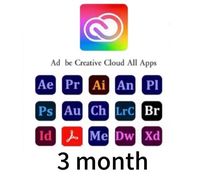 Compte Personnel Adobe Creative Cloud 2026 Toutes les Applications 1 mois ACC PC/Mac 2 Appareils Service Compte DVD CD