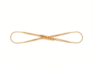 Catena da Vita in Lega d'Acciaio Placcata Oro per Donna, Forma a Fiocco, Stile Semplice, Gioiello per il Corpo da Indossare Quotidianamente, Lunghezza Standard - Product Image 1