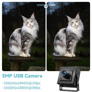 Cámara ELP 5MP USB sin lente de distorsión 2592x1944 MI5100 Sensor Cámara industrial Mini cámara web UVC para Raspberry Pi, <span class=keywords><strong>Facetime</strong></span> - Product Image 2