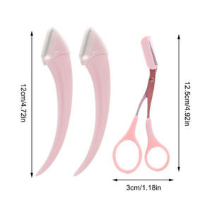 Couteau de précision pour sourcils, rasoir facial pour femmes, ciseaux à sourcils professionnels avec peigne, accessoires de coupe et de rasage des sourcils - Product Image 2