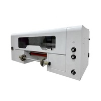 Imprimante DTF UV A3 à prix d'usine, 30 cm, 3 têtes d'impression XP600/TX800, imprimante d'étiquettes et d'autocollants avec laminateur automatique