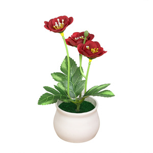 Fleurs artificielles en plastique Yiwu Datuo Florist, plantes en pot 10x14 cm pour décoration intérieure, ornement d'intérieur - Product Image 5