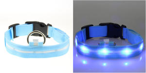 배터리 전원 조정 가능한 라이트 칼라 나일론 방수 LED 애완 동물 목걸이 및 산책 애완 동물 이벤트 판촉물 - Product Image 6