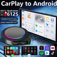 Hd-port carplay ai kutusu açık android 13 QCM6125 yonga seti 8gb 128gb Wifi kablosuz Ai kutusu Android Youtube netfli-x araba oyun kutusu