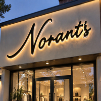 Enseigne lumineuse 3D LED personnalisée pour devanture de magasin, logo en lettres acryliques et métalliques, enseigne lumineuse pour restaurant, boutique, entreprise