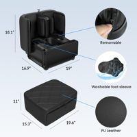 Masseur pliable 2-en-1 pour pieds et mollets avec coussins d'air, massage chauffant Shiatsu et massage par raclage |   Dispositif de récupération à domicile, usine OEM ODM