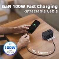 100W GaN seluruh dunia adaptor Universal pengisian cepat semua port multi-fungsi perjalanan Global soket dinding untuk Laptop kamera PD