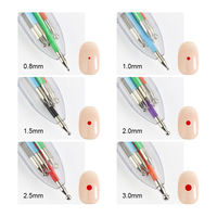 BIN nouveau 6 en 1 perles stylo manucure Nail Art dessin fleurs ongles Push-Type pointillage stylo outil pointe Dot peinture ongles pointe Dot peinture