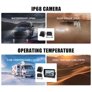 Monitor Video LCD da 7 Pollici per Veicoli e Camion, Kit Telecamera Retromarcia per Furgoni, Autobus, Camper, <span class=keywords><strong>DVR</strong></span> AHD <span class=keywords><strong>1080P</strong></span>, Sistema Split a 2 Canali - Product Image 6