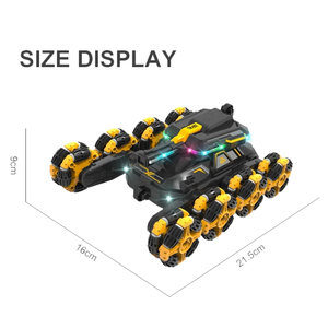 Coche de acrobacias RC de 8 ruedas 2.4GHz con luces y música, vehículo teledirigido deformable para escalar, juguete todoterreno con drift y certificación CPC - Product Image 6