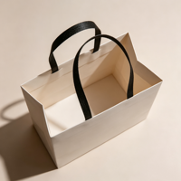 Sacs shopping en papier avec poignée, sacs shopping en papier personnalisés avec logo pour l'emballage de boutiques de détail