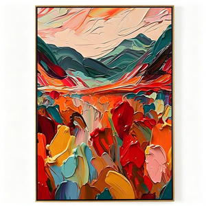 <span class=keywords><strong>Peinture</strong></span> à l'huile abstraite moderne de paysage montagneux, texture épaisse, peinte au <span class=keywords><strong>couteau</strong></span>, 3D, sur toile, décoration murale - Product Image 6