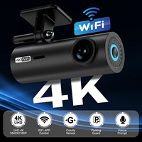 Caméra embarquée Wi-Fi LF10 à double enregistrement 4K + 1080P avec caméra de recul, détection de mouvement, enregistrement en boucle, vision nocturne à 170 degrés