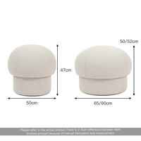 Pouf sphérique moderne en tissu éponge doux et coloré SPARKLE – Tabouret de repos, tabouret à chaussures, tabouret de loisirs réglable pour chambre et hôtel – Vente en gros
