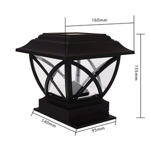 Lampe solaire à pilier pour extérieur, lumière de cour moderne, résistante à la pluie, lampe murale pour villa, jardin, portail - Product Image 4