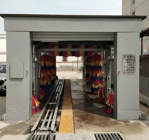 Sistema automático de lavagem de carros em túnel para carros, máquina de lavar carros com escova de alta pressão