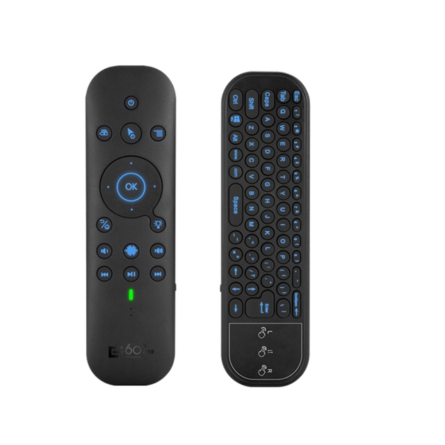 Low MOQ Wholesale G60S Pro BT Handheld Mini Keyboard Voice Air Mouse Backlit Handheld Remote for Set Top Box PC Projector Using