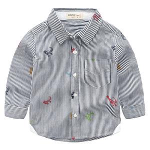 Shopping en ligne en Inde, vêtements pour enfants, chemise polo pour garçons en coton à rayures imprimées, mode pêche, personnalisable - Product Image 4