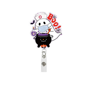 Customized High Quality Plastic Craft Lightweight and Durable Cartoon Acrylic Badge Reels and Badge Holders for Promotional Gift