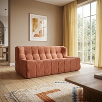 VONLIVA Ensemble de canapés modulaires modernes compressés, surdimensionné, avec deux longues chaises longues en velours côtelé, personnalisable, sans structure de support