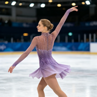 Robe de patinage artistique à col montant et manches longues, ornée de strass et de mailles, pour adultes et enfants, pour compétitions et spectacles