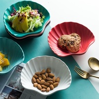 Vaisselle en céramique de style américain, bols créatifs pour dim sum et desserts, jolis bols à salade en forme de coquille, vaisselle personnalisée pour la maison