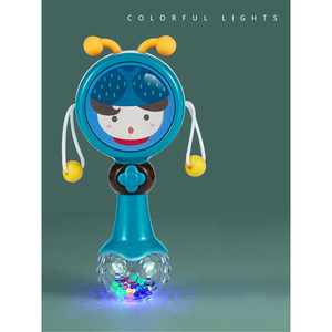 <span class=keywords><strong>Hochet</strong></span> pour bébé en plastique avec lumière musicale électronique, tambour, cloche, bâton, dessin animé - Product Image 3
