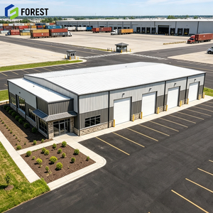 Modular Pre Engineered Structural Steel Frame Commercial Warehouse Clear Span High Clearance Freight Logistics <b>Hub</b> - Product Image 1