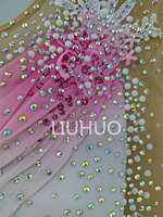 LIUHUO Justaucorps de gymnastique rythmique pour filles grande taille vêtements de danse exotique Enfants Performance Robe de danse pour femmes Costumes personnalisés