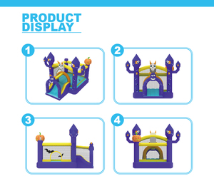 <span class=keywords><strong>Castillo</strong></span> de trampolín inflable de PVC para interiores de la casa embrujada <span class=keywords><strong>del</strong></span> <span class=keywords><strong>diablo</strong></span> de Halloween con soplador de aire para juegos de niños - Product Image 4