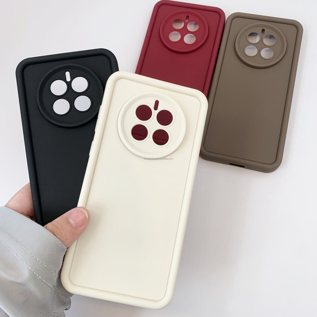 Macaron Liquid Solid Color Silicone for Huawei Mate 60 Pro Phone Case Anti-fall Simple P40 Soft Shockproof Silicone Phone Case