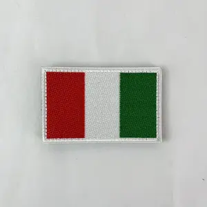 customized national country flag patches ensign badge hook closure backing