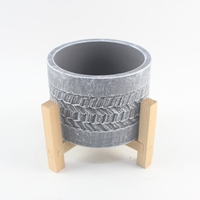 Pots en ciment gris foncé très demandés pour balcon, jardin, fleurs, plantes, pots de fleurs en ciment pour décoration intérieure et extérieure