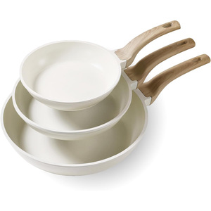 Non-Stick Fry Pan Set 3-Piece Aluminum Alloy Double Layer Induction Compatible Kitchen Cooking Pans - Product Image 5