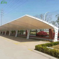 Abri de stationnement/garage/chalet en structure membranaire, moderne, écologique, imperméable et résistant au feu, idéal pour les écoles, hôtels et villas.