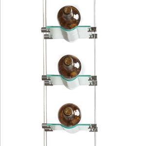 Estante de vino de cable flotante personalizado de nuevo estilo, estante de vino montado en la pared de techo a piso - Product Image 1