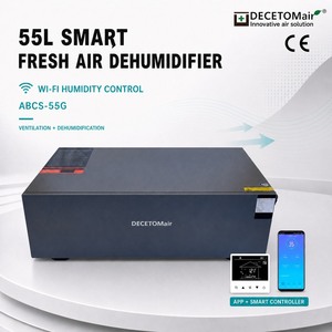 เครื่องลดความชื้นกลางอากาศขนาด 55 ลิตร 500 ลบ.ม./ชม. ระบบสมาร์ท WiFi แบบติดตั้งบนเพดาน พร้อมระบบควบคุมความชื้น สำหรับบ้านพักอาศัย สำนักงาน โรงแรม ระบบลดความชื้นและระบายอากาศ - Product Image 1
