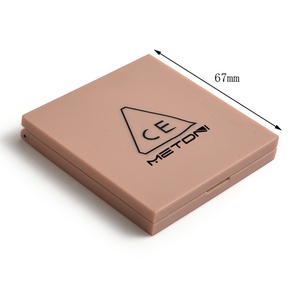 Hot Selling Pink Plastic Square Double Side Folding Portable Pocket Make up Mirror - Product Image 4