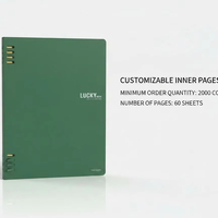 Carnet de notes spirale vert B5 imprimé avec couverture en PP et onglets d'indexation