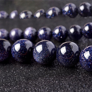 Cuentas sueltas de piedra arenisca azul, piedra natural redonda para hacer pulseras, 8mm, 15 pulgadas, suministros para hacer joyas DIY - Product Image 4